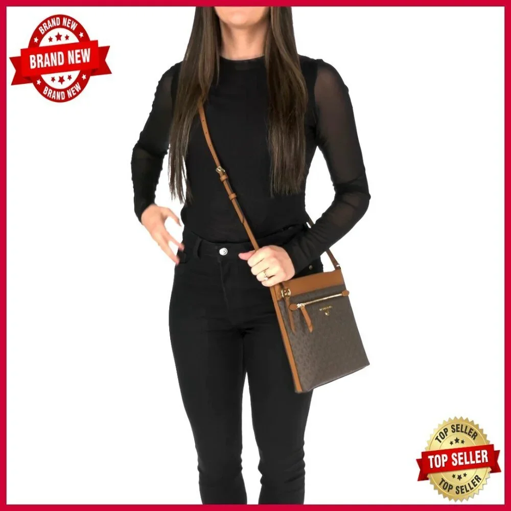 Small Leather Crossbody Bag with Adjustable Strap and Multiple Pockets